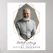 輝かしい人生の祝祭 葬儀歓迎のサイン ポスター (正面)