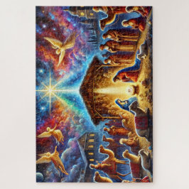 輝かしい出生シーンのクリスマスマンガー物語 ジグソーパズル