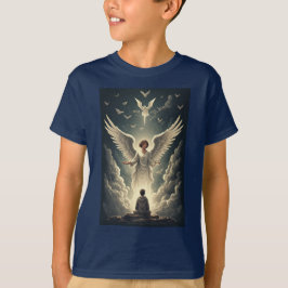 輝かしい天上の天使のキッズTシャツ Tシャツ