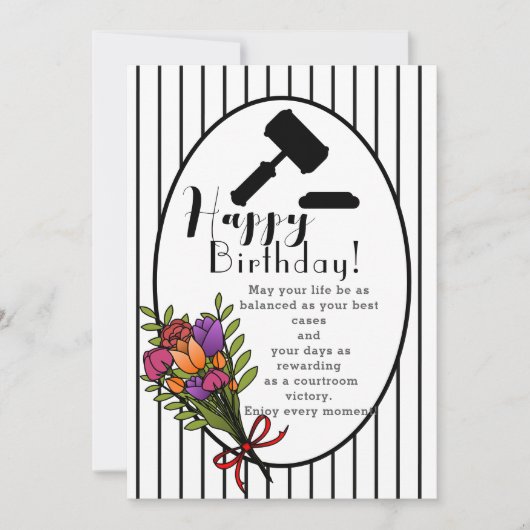 輝かしい弁護士の誕生日に カード (正面)