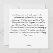 輝かしい新年の喜び シーズンカード (裏面)