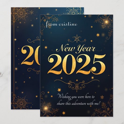 輝かしい新年2025 招待状 (正面/裏面)