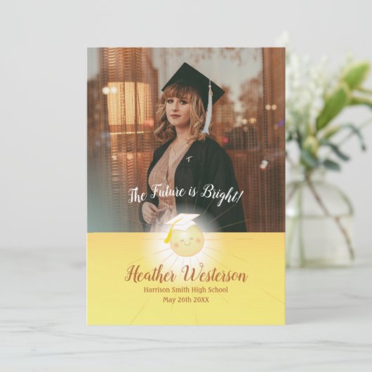 輝かしい未来の卒業おめでとうカード 招待状 (スタンド正面)