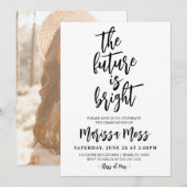 輝かしい未来の卒業招待状 招待状 (正面/裏面)