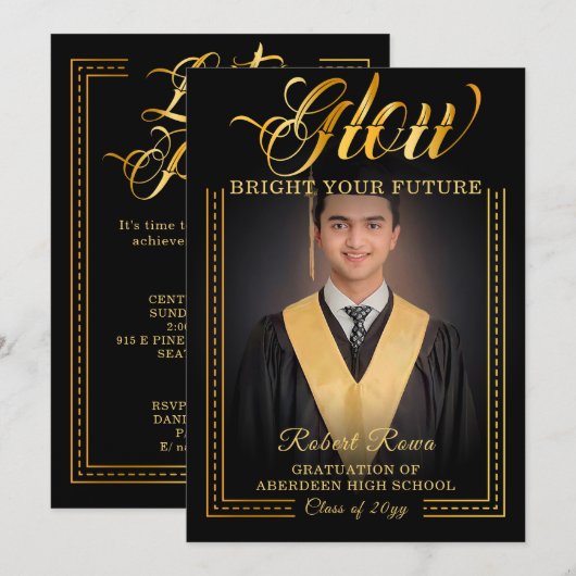 輝かしい未来を築け。 招待状 (正面/裏面)