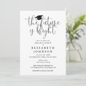 輝かしい未来 エレガントなスクリプト 卒業パーティー 招待状 (スタンド正面)