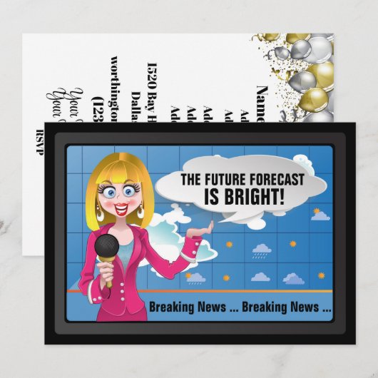 輝かしい未来！ 招待状 (正面/裏面)