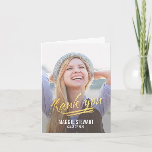 輝かしい瞬間　卒業おめでとう　感謝のカード サンキューカード (正面)