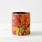 輝かしい秋/紅葉 ツートーンマグカップ (中央)