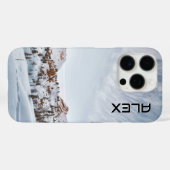 輝かしい空の下で雪をかぶった澄ん山 Case-Mate iPhoneケース (裏面 (横))