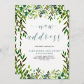 輝かしい緑 |新しいアドレス 案内状 (正面/裏面)