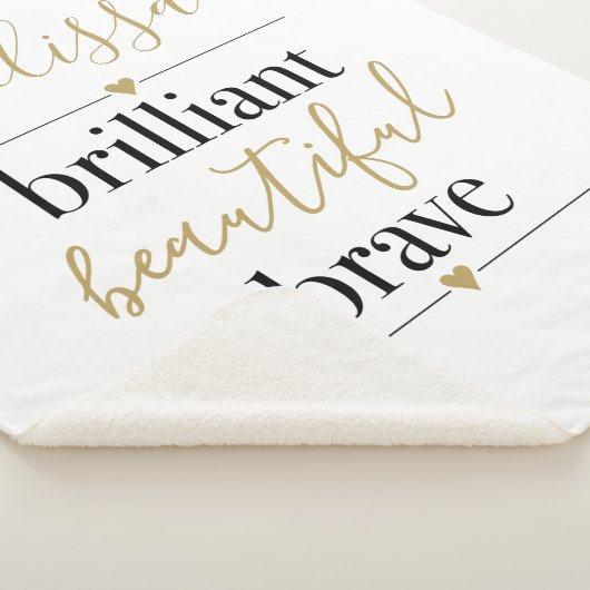 輝かしい美しい勇パーソナライズされた勇名 シェルパブランケット (3/4)