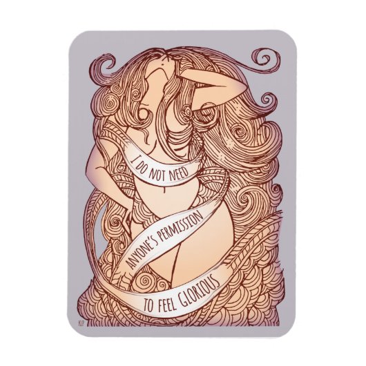 輝かしい薄紫 マグネット (縦)