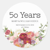 "輝かしい記憶: 50年の愛を祝って" ラウンドシール (正面)