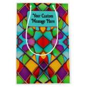 輝かしい鉛ステンドグラス – メッセージを追加 ミディアムペーパーバッグ (正面)