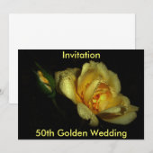 輝かしい50周年ゴールデンウェディングへの招待 招待状 (正面/裏面)