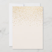 輝かしい ゴールドの輝き 洗練されたスクリプト 卒業 告知 招待状 (裏面)