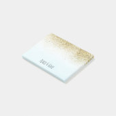 輝かわいらしかしい金ゴールド平和ラブブルーグラデーション ポストイット (アングル)