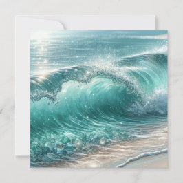 輝かわいらしく青い波