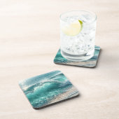 輝かわいらしく青い波 コースター (右側)