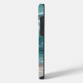 輝かわいらしく青い波 iPhoneケース (左側面)