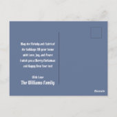 輝かわいらしパーソナライズされたきサンタホリデーカード ポストカード (裏面)