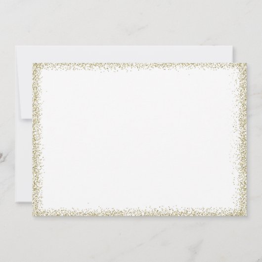 輝きおよび輝やきのピンクの金ゴールドの誕生日の写真 招待状 (裏面)