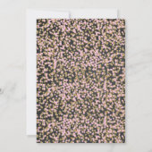 輝きおよび輝やきのピンクの金ゴールドの誕生日の招待状 招待状 (裏面)