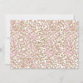 輝きおよび輝やきのピンクの金ゴールドの誕生日の招待状 招待状 (裏面)