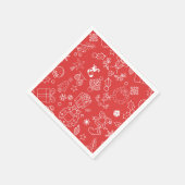 輝きとモダン応援：クリスマスパーティー スタンダードカクテルナプキン (角)