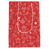 輝きとモダン応援：クリスマスパーティー ミディアムペーパーバッグ (裏面)