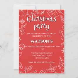 輝きとモダン応援:クリスマスパーティー 招待状