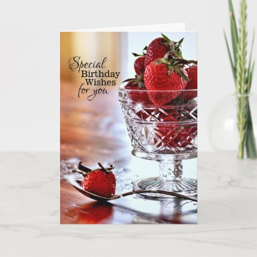 輝きと喜び誕生日ウィッシュカード カード (正面)