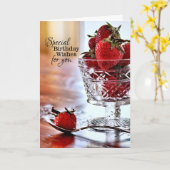 輝きと喜び誕生日ウィッシュカード カード (黄色い花)