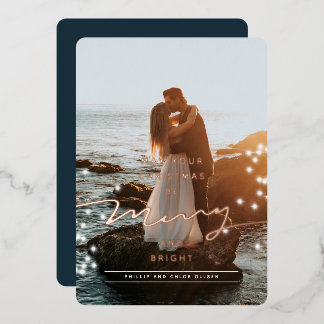 輝きと明メリーるいクリスマスフォトフォイルカード 箔シーズンカード