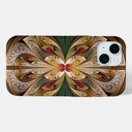 輝きと立ち上がり抽象芸術ステンドグラス Case-Mate iPhoneケース (裏面 (横))