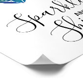 輝きと輝きの水のカラーダイヤモンド感動的 ポスター (角)