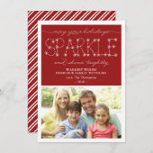 輝きと輝きクリスマスホリデーフォトカード シーズンカード (正面/裏面)