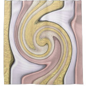 輝きのある金属パターン シャワーカーテン (正面)