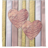 輝きのある金属パターン シャワーカーテン (正面)