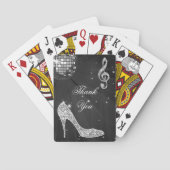 輝きのかかとの黒いディスコの球の誕生日は感謝していしています トランプ (裏面)