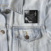 輝きのかかとの黒いディスコの球の誕生日は感謝していしています 缶バッジ (インサイチュ)