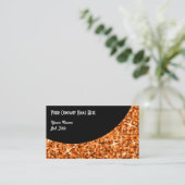 輝きのオレンジ黒いカーブの名刺のテンプレート 名刺 (スタンド正面)