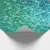 輝きのグリッターの人魚の一見の包装紙 ラッピングペーパー (角)