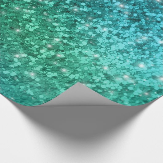 輝きのグリッターの人魚の一見の包装紙 ラッピングペーパー (角)