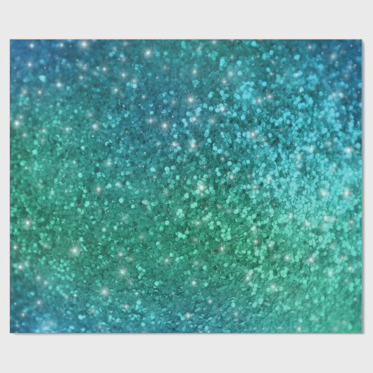 輝きのグリッターの人魚の一見の包装紙 ラッピングペーパー (フラット)