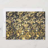 輝きのグリッターの新年の招待状 招待状 (裏面)