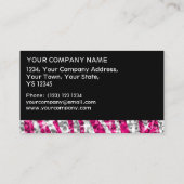 輝きのシマウマのピンクの名刺の黒のストライブ柄 名刺 (裏面)