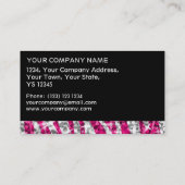 輝きのシマウマのピンクの名刺の黒のストライブ柄 名刺 (裏面)