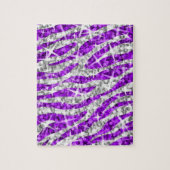 輝きのシマウマの紫色のパズル ジグソーパズル (縦)